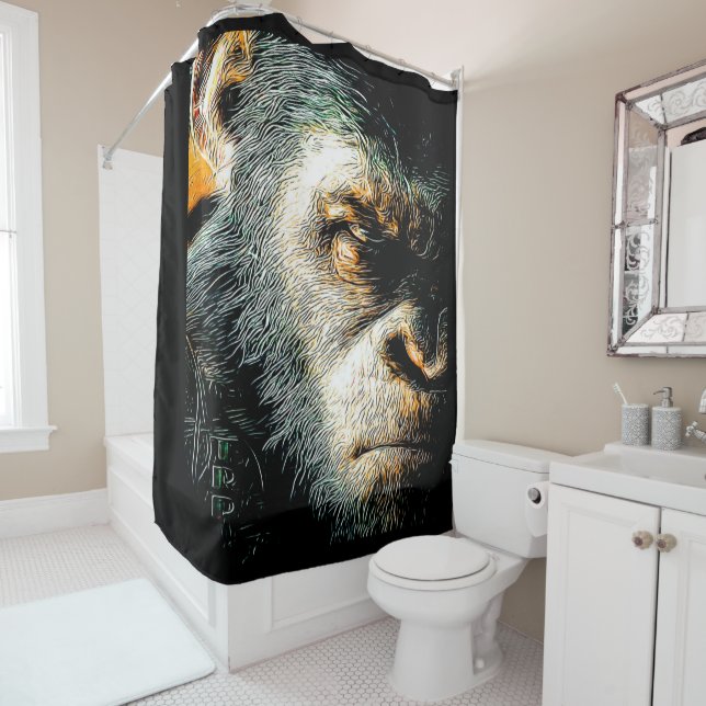 Primat-Modelle: Mad Apes 01-02 Duschvorhang (Beispiel)