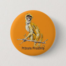 Primate Proclivity Monkey Button