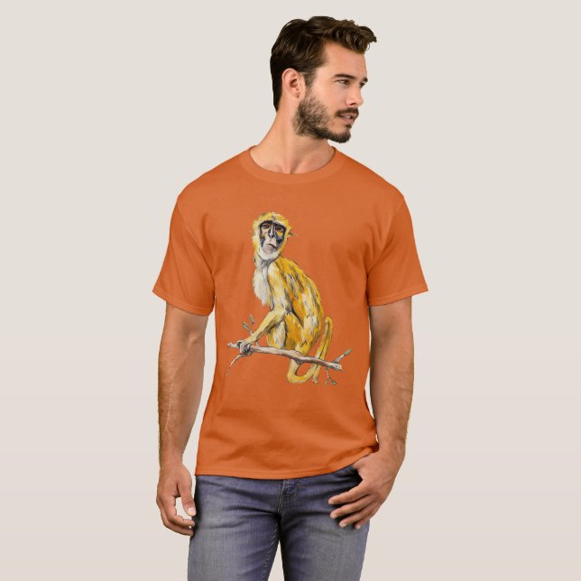 Primate Proclivity Monkey Shirt Men's Orange  (Vorne ganz)