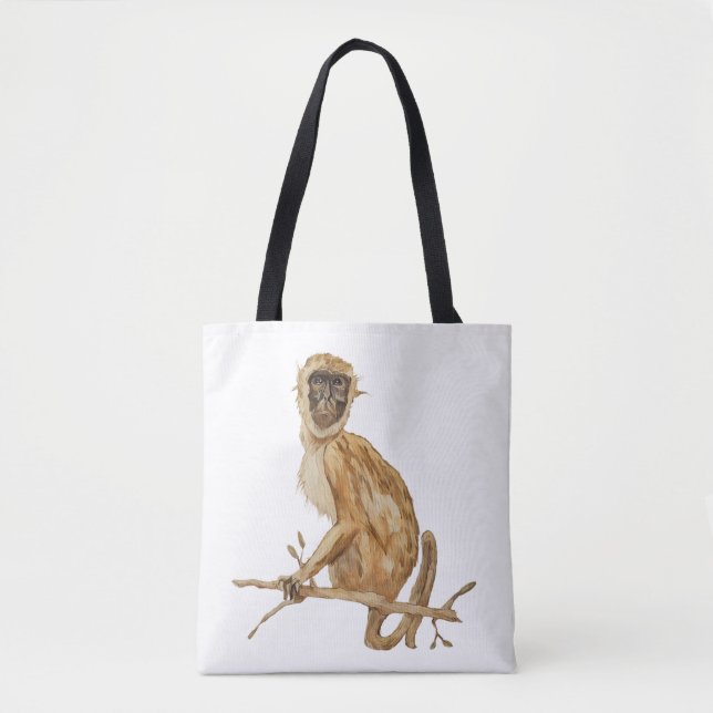 Primate Proclivity Monkey Tote Bag Tasche (Vorderseite)
