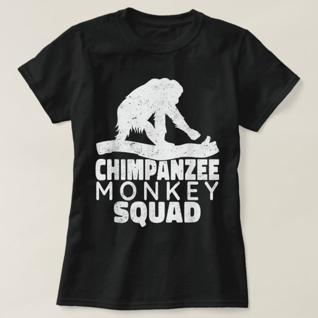 Primate Schimpansenvintag T-Shirt (Design vorne)
