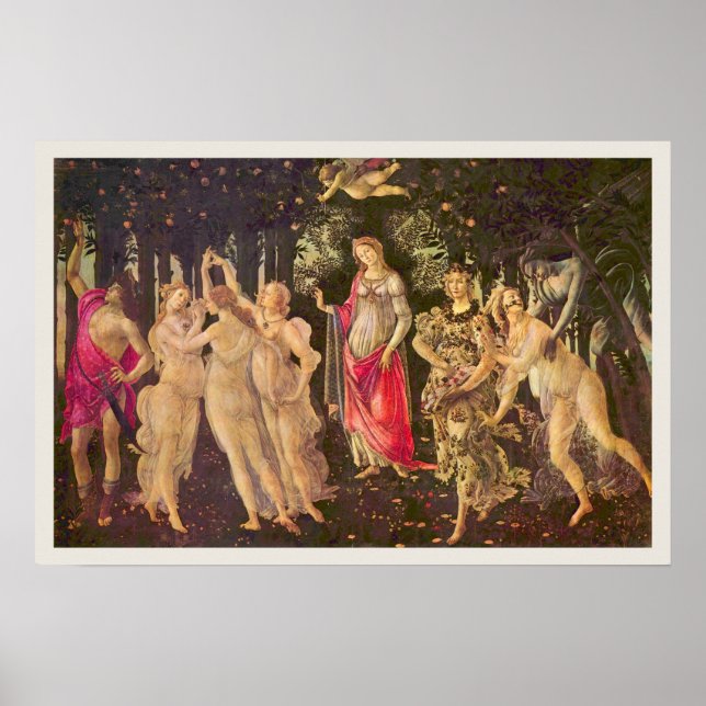 Primavera, Allegorie des Frühlings von Sandro Bott Poster (Vorne)
