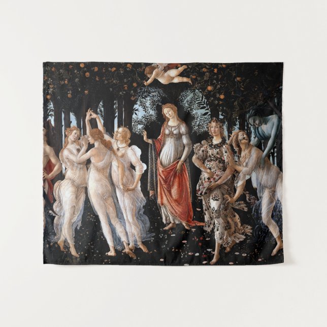 Primavera Botticelli Wandteppich (Vorderseite (Horizontal))