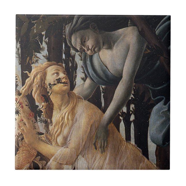 Primavera, Chloris und Zephyrus, Sandro Botticelli Fliese (Vorderseite)