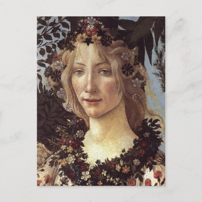 Primavera (Detail - Flora, Göttin des Frühlings) Postkarte (Vorderseite)