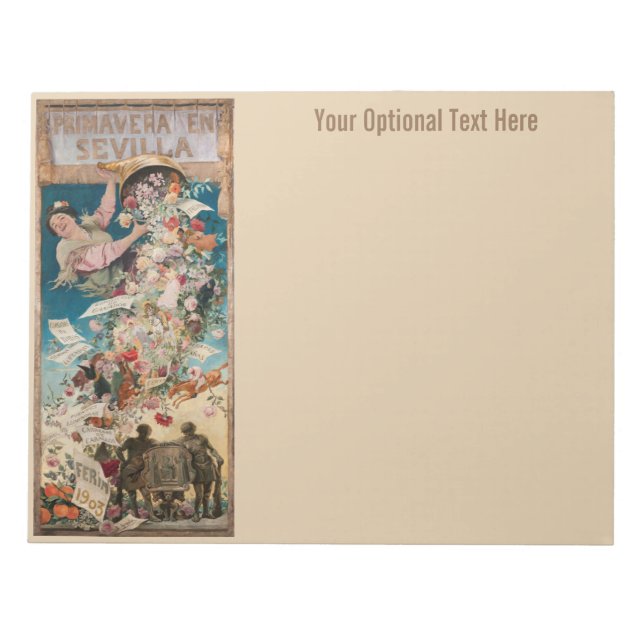 "Primavera en Sevilla" Vintage Notizblöcke (Vorderseite)