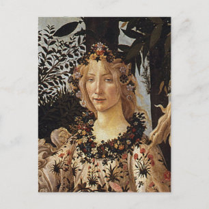 Primavera, Flora Detail von Sandro Botticelli Postkarte