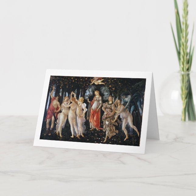 Primavera, Sandro Botticelli, 1482 Karte (Vorderseite)