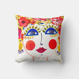 Primavera - Sinti und Roma Garden Girl Cotton Pill Kissen