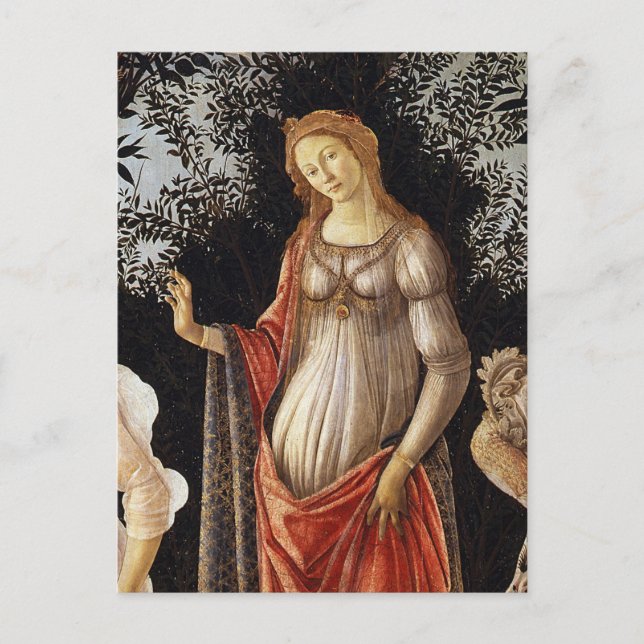Primavera, Venusdetails von Sandro Botticelli Postkarte (Vorderseite)