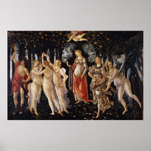 Primavera von Sandro Botticelli Poster (Vorne)