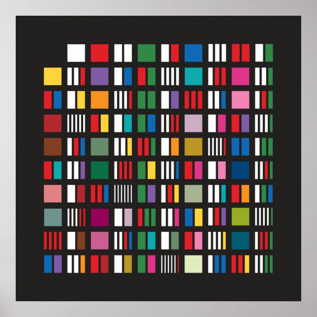 Prime Factor Poster - Schwarz (Vorne)