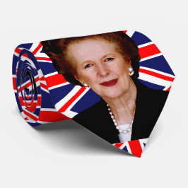 Prime Minister Margaret Thatcher & British Flag Krawatte