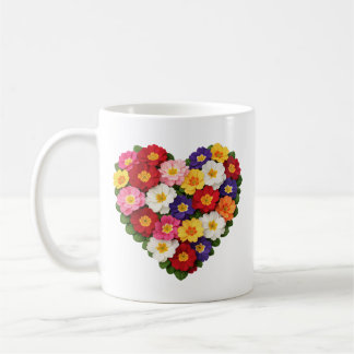 Primel-Blumenherz Februar-Geburtsblume Kaffeetasse