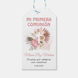 Primera Comunion in Spanisch-Boho Erste Kommune Geschenkanhänger