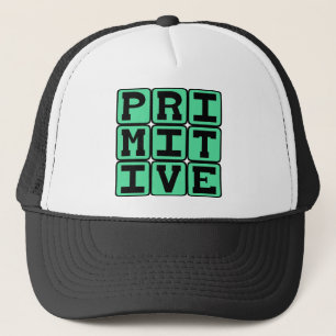 Primitiv, antiquiert truckerkappe