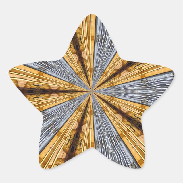 Primitiv futuristisch  Stern-Aufkleber (Vorderseite)