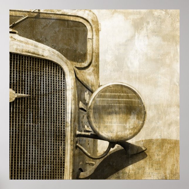 Primitive, beängstigende, rustikale, alte LKW Poster (Vorne)