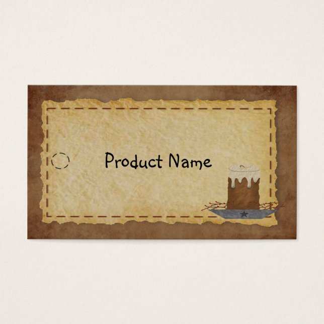 Primitive Candle Hang Tag (Vorderseite)