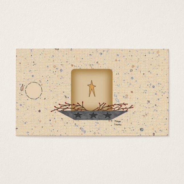 Primitive Candle Hang Tag (Vorderseite)