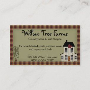 Primitive Country Farmhouse Style Business Card Visitenkarte