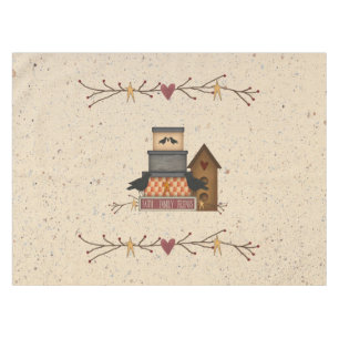 Primitive Faith Family Friends 52 x 70 Tabletten Tischdecke