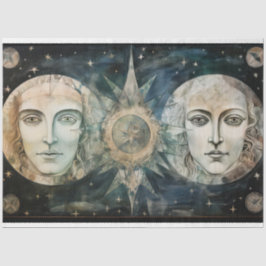 Primitive Gods Celestial Night Sky Art Decoupage Seidenpapier