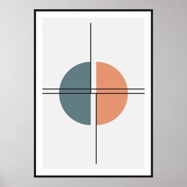 Primitive Halbkreise Wandkunst Poster (Vorne)