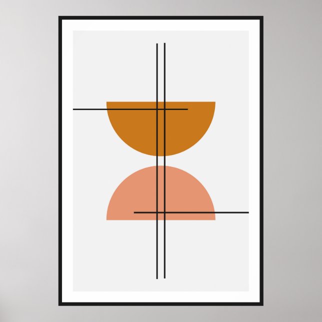 Primitive Halbkreise Wandkunst Poster (Vorne)