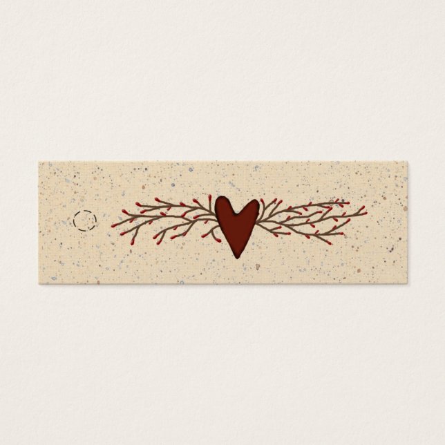 Primitive Heart Skinny Hang Tag (Vorderseite)