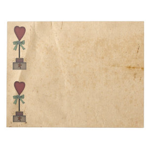 Primitive Heart Topiary Notizblock