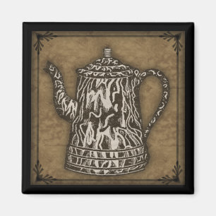 Primitive Kaffeemaschine. Magnet