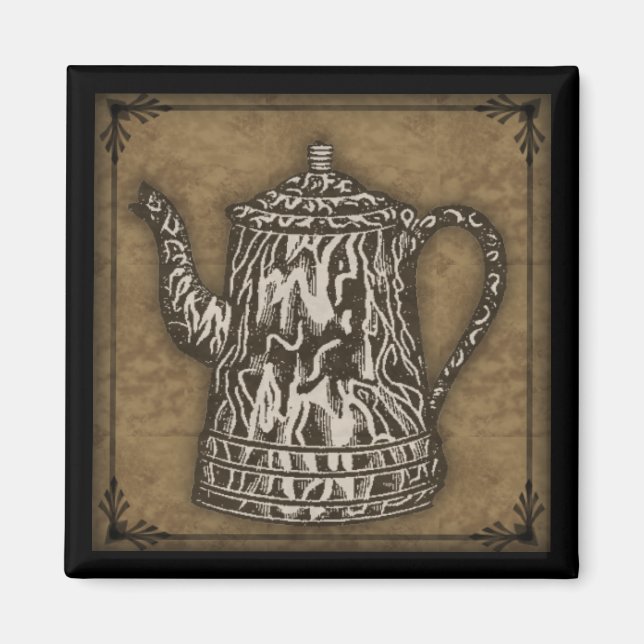 Primitive Kaffeemaschine. Magnet (Vorne)