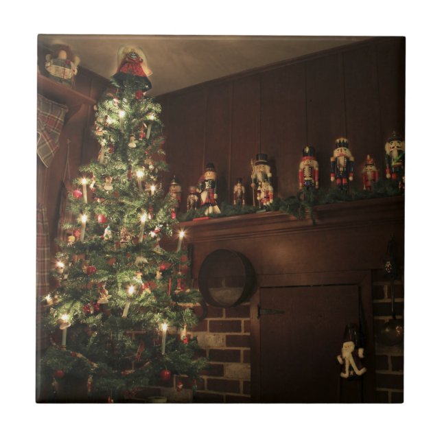 Primitive koloniale Weihnachtsfeiertage Fliese (Vorderseite)