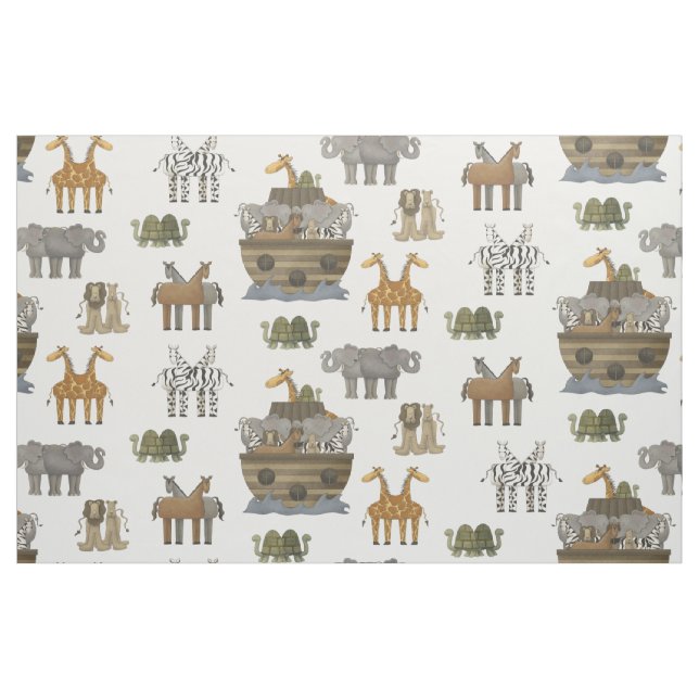 Primitive Noahs Ark Animals Stoff (Fat Quarter (45,7 x 55,9 cm))