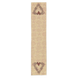 Primitive Pip Berry Herz Wreath Table Runner Kurzer Tischläufer