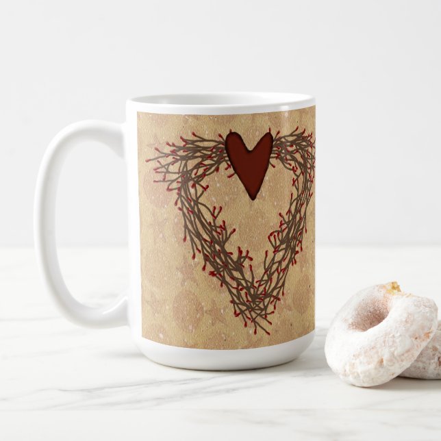 Primitive Pip Berry Herzerkrankung Tasse (Mit Donut)