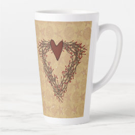 Primitive Pip Berry Herzkranz Latte Tasse