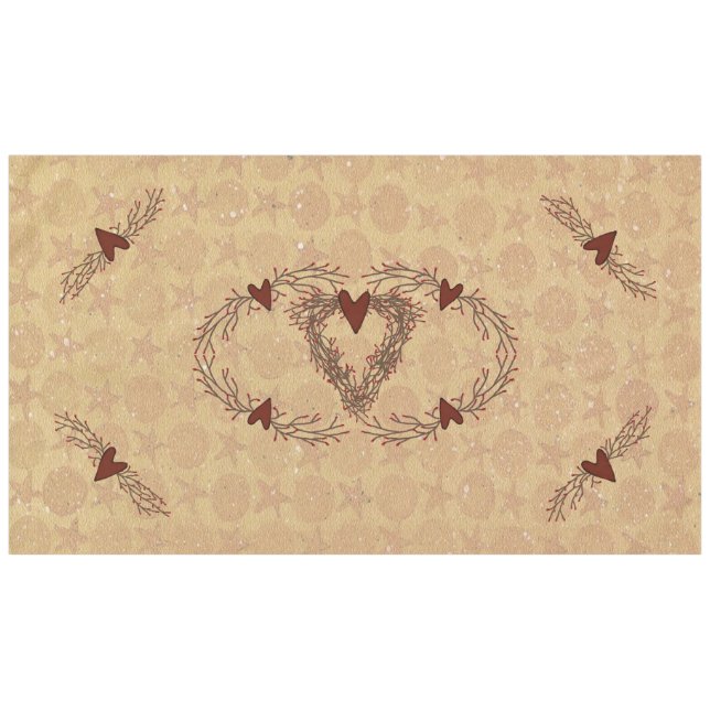 Primitive Pip Berry Herzkranz Tablette Grosses Tischdecke (Vorderseite (Horizontal))