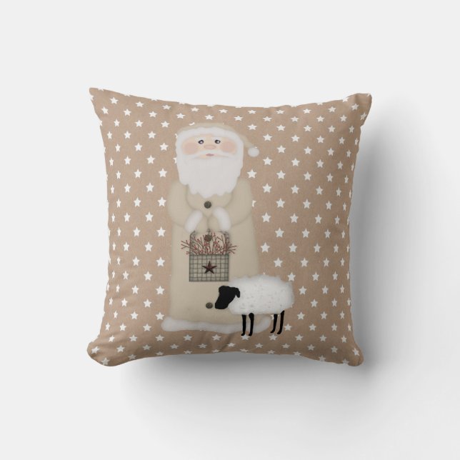 Primitive Santa Pillow Kissen (Vorderseite)