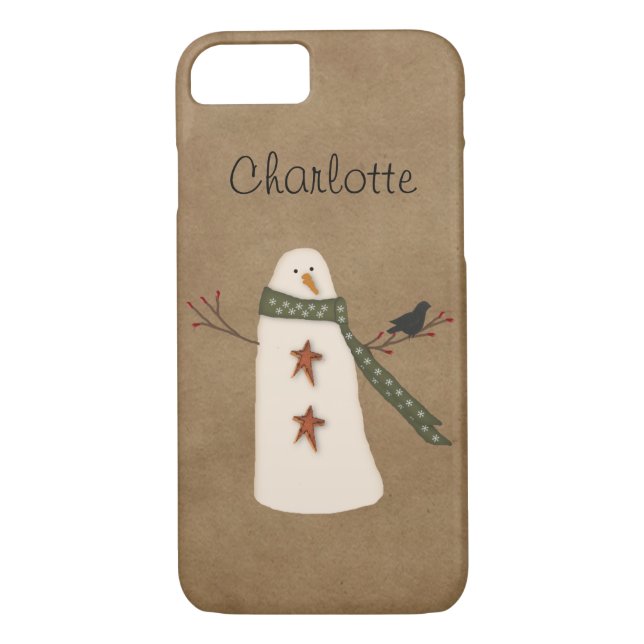 Primitive Snowman iPhone 7 Fall Case-Mate iPhone Hülle (Rückseite)