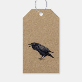 Primitive Spooky Halloween Raven Crow Herbst Fall Geschenkanhänger