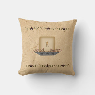 Primitive Star Candle Pillow Kissen