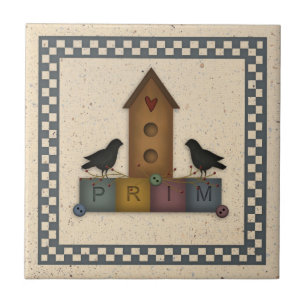 Primitive-Vogelhaus-Kachel Fliese