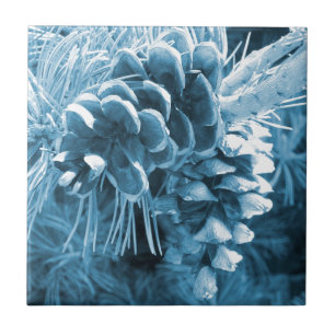 Primitive Weihnachtskiefer Eis Blaupinecon Fliese