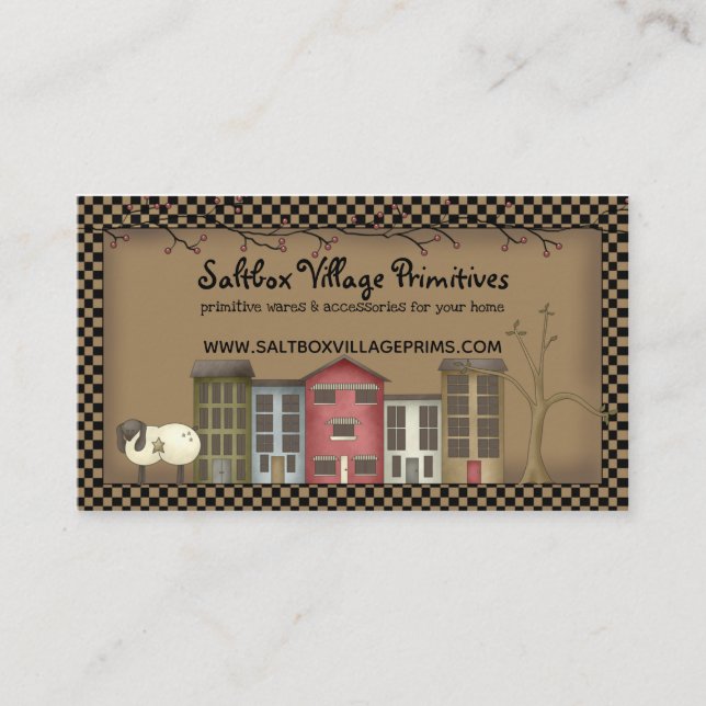 Primitive Zuhause Business Card Visitenkarte (Vorderseite)