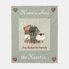 Primitive Zuhause Fleecedecke