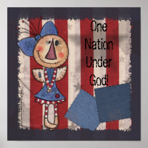Primitiver amerikanischer Engel - Eine Nation unte Poster