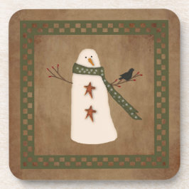 Primitiver Snowman Cork Untersetzer