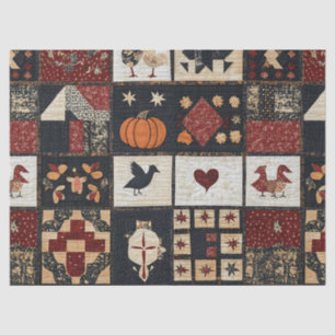 Primitives Bauernhaus Appliqué & Geometric Seidenpapier